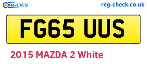 FG65UUS are the vehicle registration plates.
