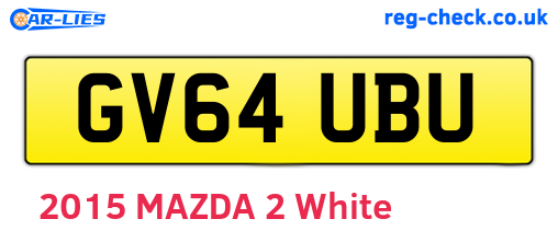 GV64UBU are the vehicle registration plates.