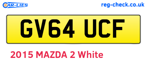 GV64UCF are the vehicle registration plates.