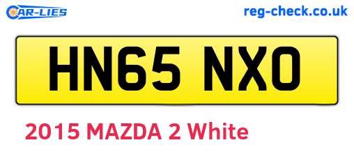 HN65NXO are the vehicle registration plates.