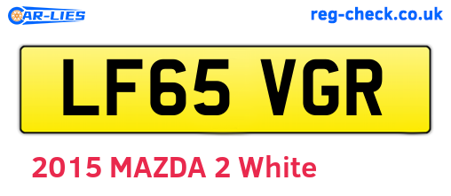 LF65VGR are the vehicle registration plates.