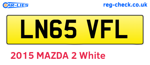LN65VFL are the vehicle registration plates.