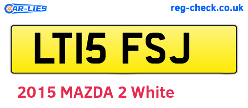 LT15FSJ are the vehicle registration plates.