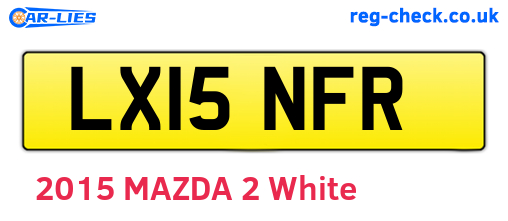 LX15NFR are the vehicle registration plates.