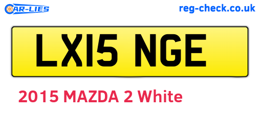 LX15NGE are the vehicle registration plates.