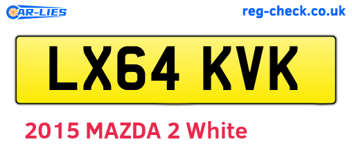 LX64KVK are the vehicle registration plates.