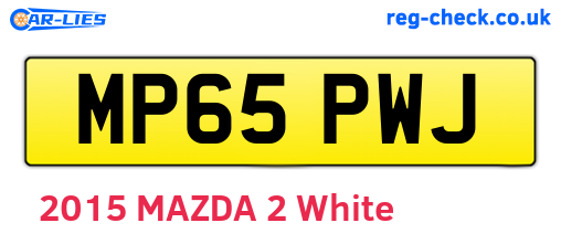 MP65PWJ are the vehicle registration plates.