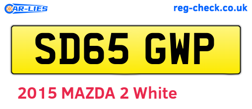 SD65GWP are the vehicle registration plates.