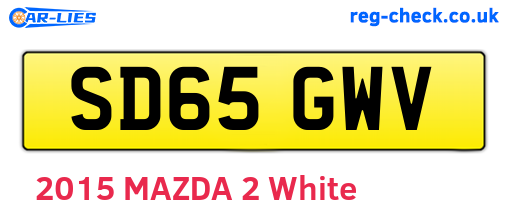 SD65GWV are the vehicle registration plates.