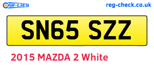 SN65SZZ are the vehicle registration plates.