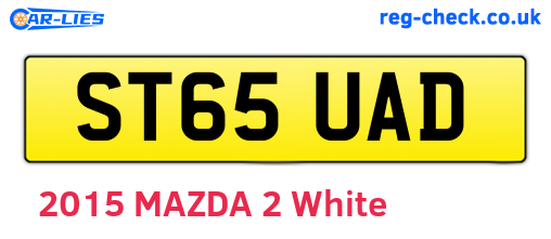 ST65UAD are the vehicle registration plates.