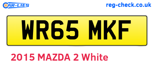WR65MKF are the vehicle registration plates.