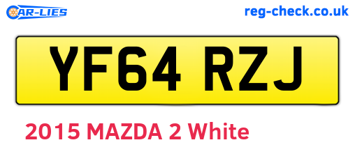 YF64RZJ are the vehicle registration plates.
