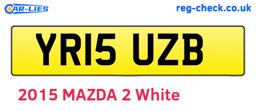 YR15UZB are the vehicle registration plates.