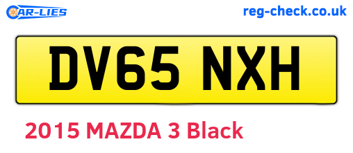 DV65NXH are the vehicle registration plates.