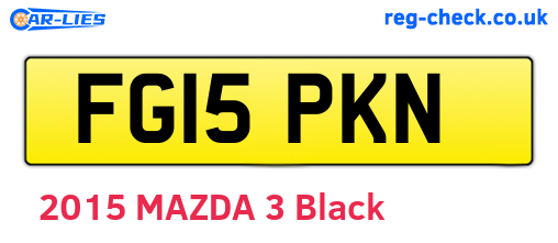 FG15PKN are the vehicle registration plates.