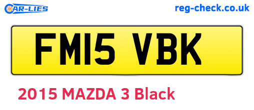 FM15VBK are the vehicle registration plates.