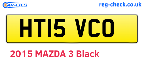 HT15VCO are the vehicle registration plates.