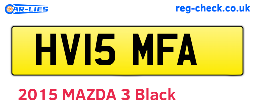 HV15MFA are the vehicle registration plates.