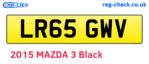LR65GWV are the vehicle registration plates.