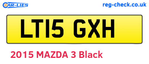 LT15GXH are the vehicle registration plates.
