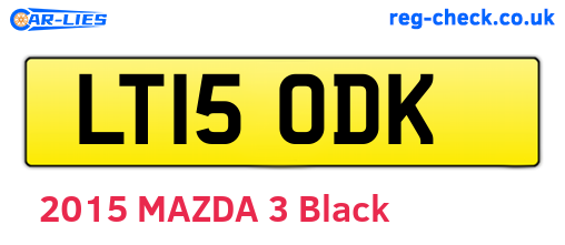 LT15ODK are the vehicle registration plates.