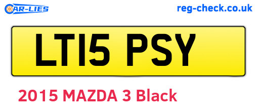 LT15PSY are the vehicle registration plates.