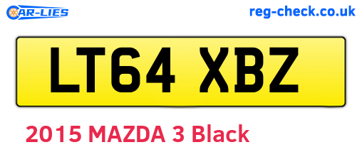 LT64XBZ are the vehicle registration plates.