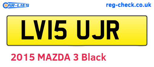 LV15UJR are the vehicle registration plates.
