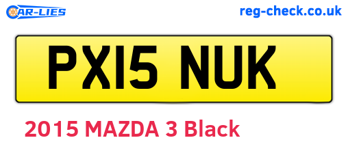 PX15NUK are the vehicle registration plates.