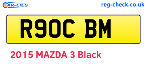 R90CBM are the vehicle registration plates.