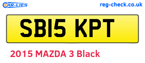 SB15KPT are the vehicle registration plates.