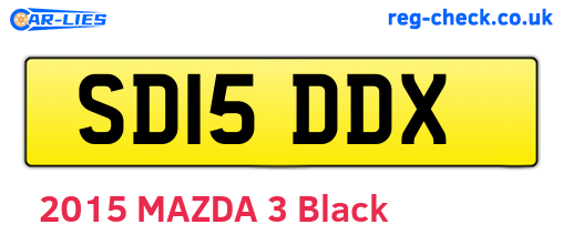 SD15DDX are the vehicle registration plates.