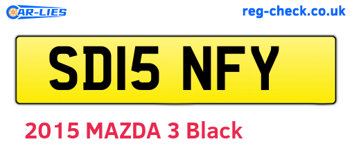 SD15NFY are the vehicle registration plates.