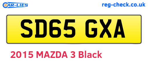 SD65GXA are the vehicle registration plates.