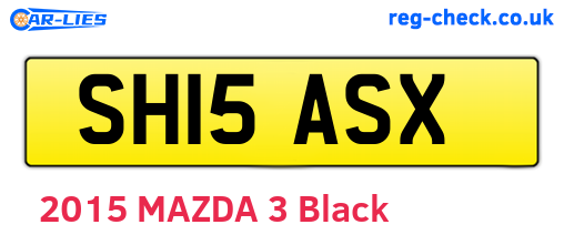SH15ASX are the vehicle registration plates.