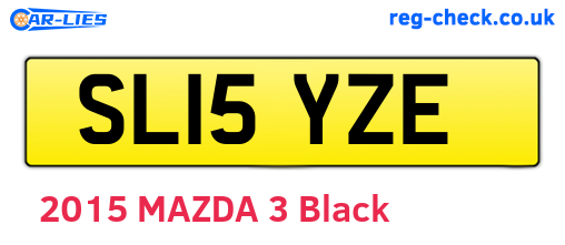 SL15YZE are the vehicle registration plates.