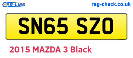 SN65SZO are the vehicle registration plates.