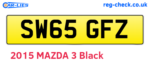 SW65GFZ are the vehicle registration plates.