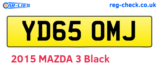 YD65OMJ are the vehicle registration plates.