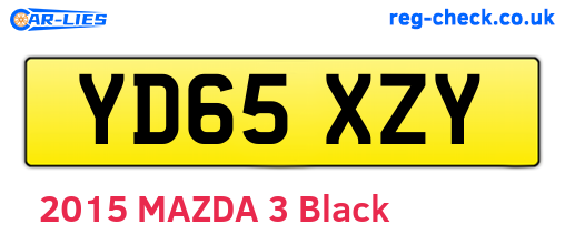 YD65XZY are the vehicle registration plates.