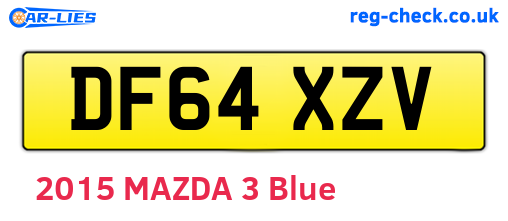 DF64XZV are the vehicle registration plates.