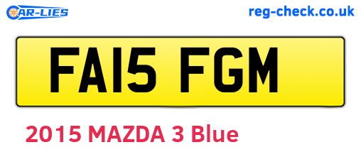 FA15FGM are the vehicle registration plates.