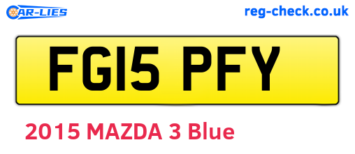 FG15PFY are the vehicle registration plates.