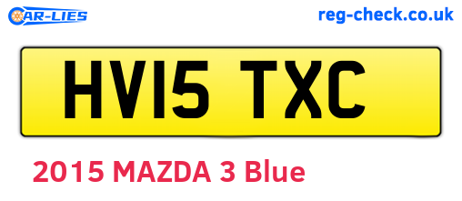 HV15TXC are the vehicle registration plates.