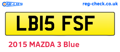 LB15FSF are the vehicle registration plates.