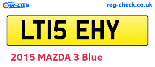 LT15EHY are the vehicle registration plates.