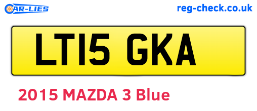 LT15GKA are the vehicle registration plates.