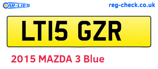 LT15GZR are the vehicle registration plates.