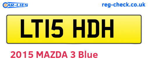 LT15HDH are the vehicle registration plates.